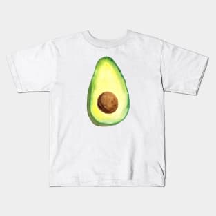 Watercolor Avocado Texture Kids T-Shirt